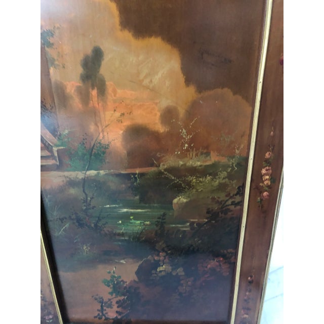 Paint Antique Verni Martin Reversible Painted Folding Screen For Sale - Image 7 of 13