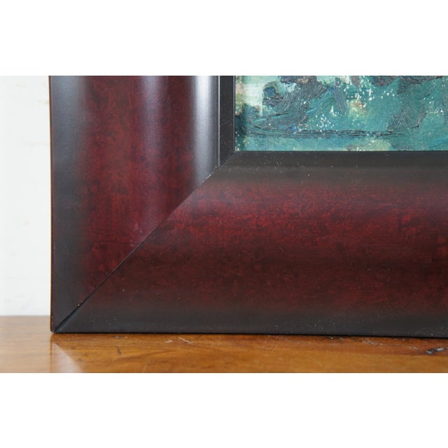 1960s 1962 Vintage Elaine Donenfeld Impressionist Woodland Landscape Painting 29" For Sale - Image 5 of 12