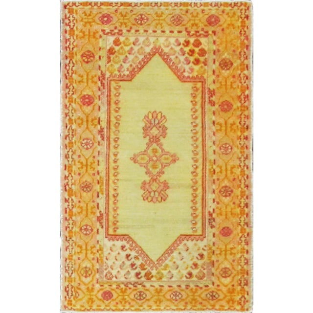 Antique Turkish Oushak Prayer Rug, Western Anatolia, Circa 1900 For Sale