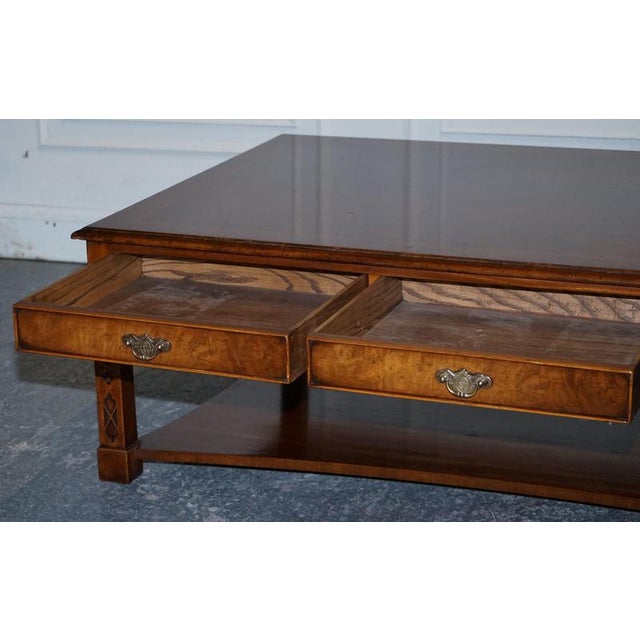 Brown Large Georgian Burr Walnut Coffee Table from Brights of Nettlebed London For Sale - Image 8 of 18