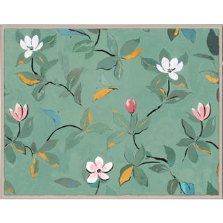 Green Magnolia Art Print in Acrylic Box Frame by Paule Marrot For Sale