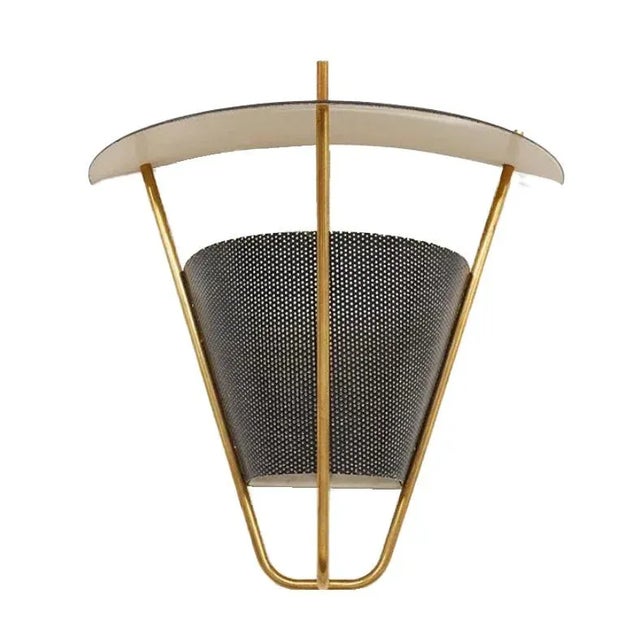 1950s Pair of Parisian-Art Deco Lantern Sconce For Sale - Image 5 of 9