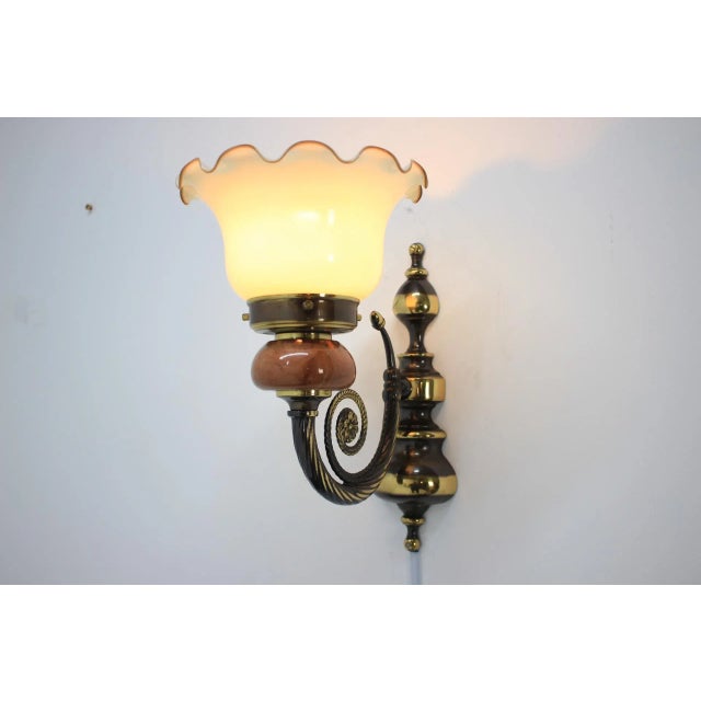 Sconce, 1980s, in Very Good conditions. Designed 1980 to 1989 Up to 250V (Europe/UK Standard).The wiring of this item may...