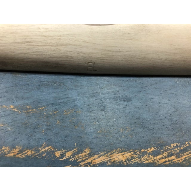 Vintage Americana White Whale Carving on a Rudder For Sale In Boston - Image 6 of 8