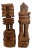 Pair of 18th Century Carved Wooden Candle Sticks from Burma For Sale