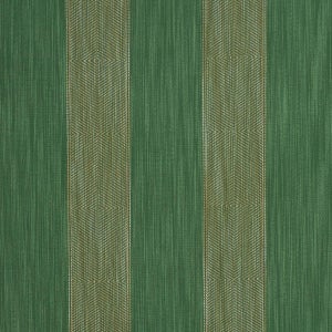 Schumacher Universal Stripe Fabric In Emerald