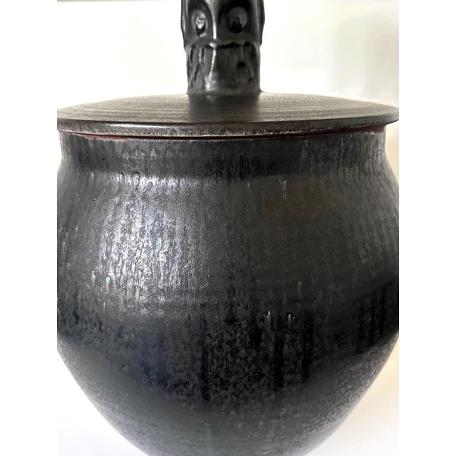 Large Early Unique Glazed and Sculpted Ceramic Vessel Mary and Edwin Scheier For Sale - Image 14 of 14
