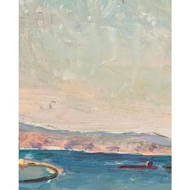 Original Seascape Oil Painting, Ukrainian Artist, 1960s For Sale - Image 4 of 6