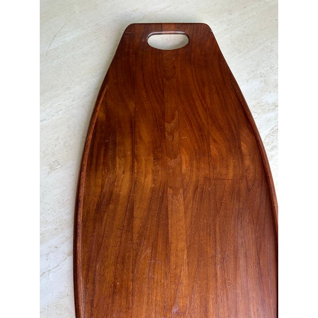 Mid-Century Modern Jens Quistgaard for Dansk Large Teak Tray For Sale - Image 3 of 6