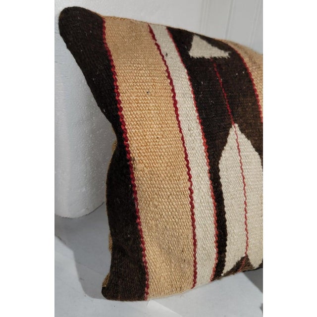 Folk Art Hand Woven Feather and Arrow Pattern Weaving Pillows -Pair For Sale - Image 3 of 4