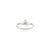 White Heart-Shaped Diamond Solitaire Wave Ring Size 5 in 14k Solid White Gold Gift for Her For Sale - Image 8 of 15