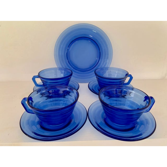 Art Deco 1930s Art Deco ModernTone Hazel Atlas Tea Service - 9 Pieces For Sale - Image 3 of 6
