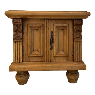 Rustic Nightstand in Wood For Sale