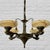 Chandelier in Brass & Glass from Bröderna Malmströms Metallvarufabrik, Sweden, 1930s For Sale - Image 4 of 14