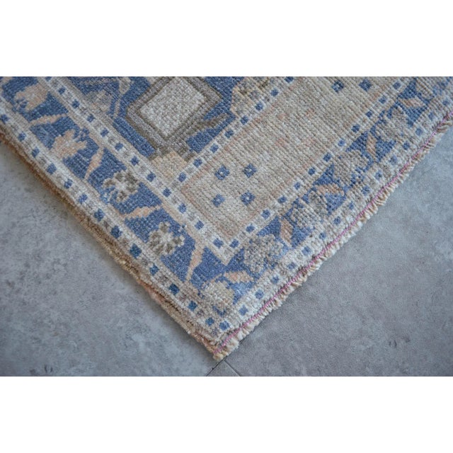 1960s Vintage Hand Knotted Small Rug For Sale - Image 4 of 6