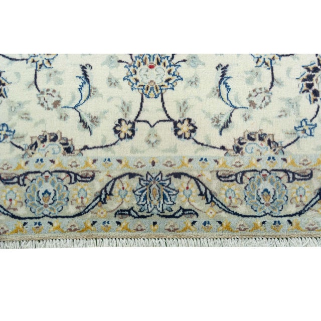 Textile Vintage Hand-Knotted Kashan Rug For Sale - Image 7 of 12