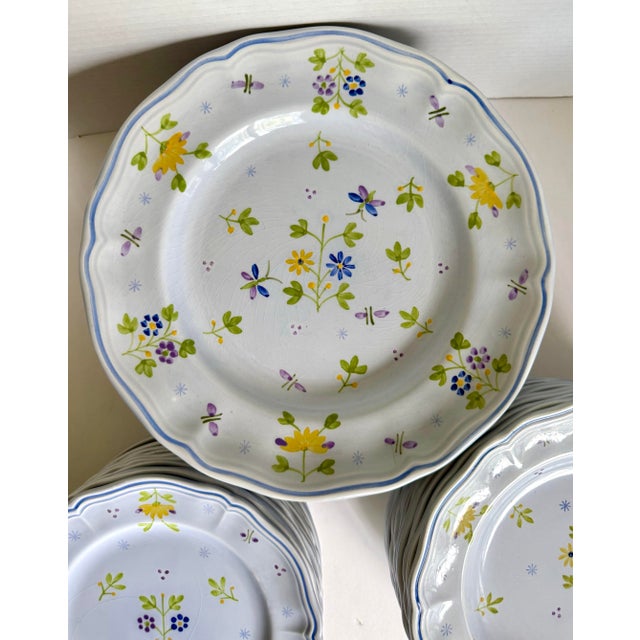 1970s 1970 Longchamp Printemps French Faience Dinnerware Service - 82 Pieces For Sale - Image 5 of 18