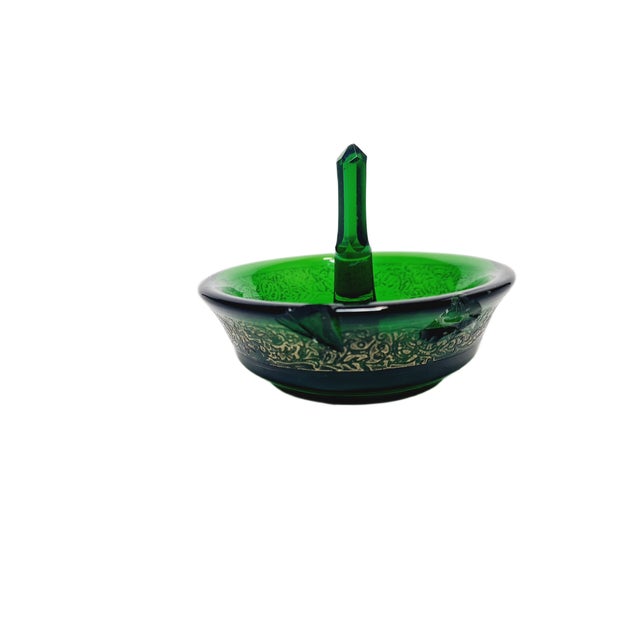 Glass Art Nouveau Oroplastic Rings and Jewelry Stand by Haida, Czechoslovakia, 1900s For Sale - Image 7 of 13