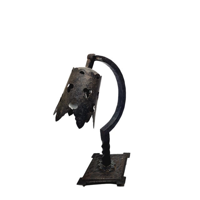Mid-Century Modern Art Deco Bedside Lamp, Poland, 1950s For Sale - Image 3 of 14