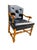 1960s Vintage Barnard & Simonds Black Leather Armchair | 1960s American Traditional | Button-Tufted Leather & Bobbin-Turned Wood For Sale - Image 5 of 18