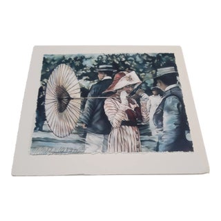 Iris Giclee Art Print of Flapper Girl on the Street For Sale