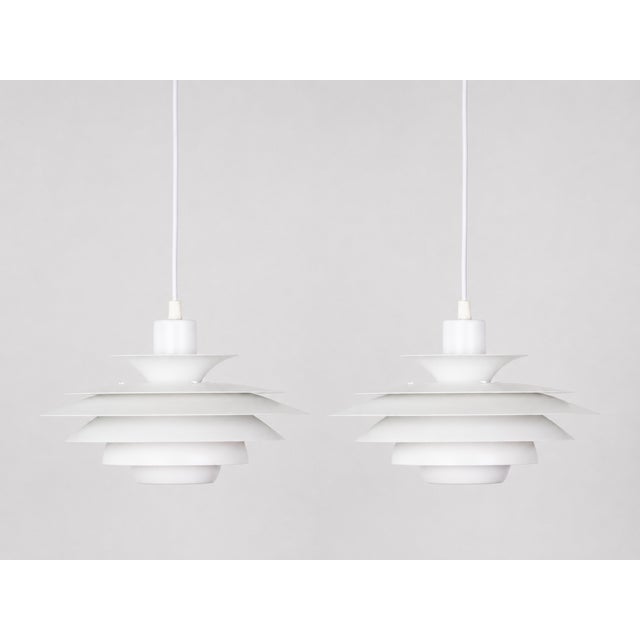 Vintage Danish Dania Lamp by Kurt Wiborg for Jeka, 1980s, Set of 2 For Sale - Image 4 of 13