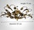 Vintage Italian Florentine Style Gilt Wrought Iron Flush Mount Ceiling Light For Sale - Image 18 of 18