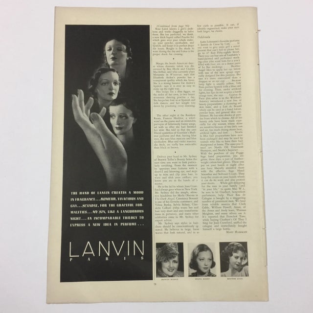 1935 Guerlain Perfume Ad For Sale - Image 4 of 4