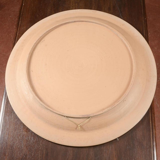 Ceramic Ceramic Wall Plate with Neoclassical Scene Decoration For Sale - Image 7 of 9