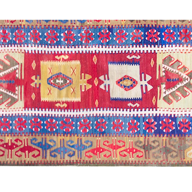 Red Early 20th Century Turkish Konya Kilim For Sale - Image 8 of 14