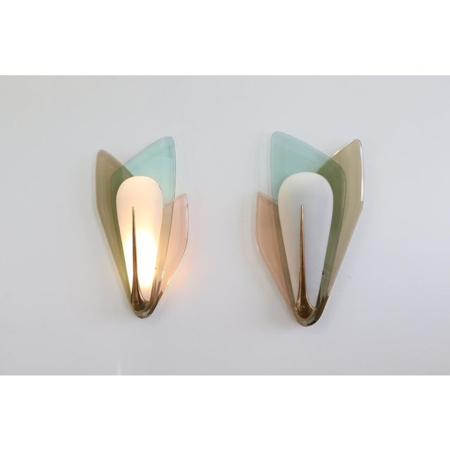 Vintage Wall Lights by Max Ingrand for Fontana Arte, Italy, 1955, Set of 2 For Sale - Image 10 of 18