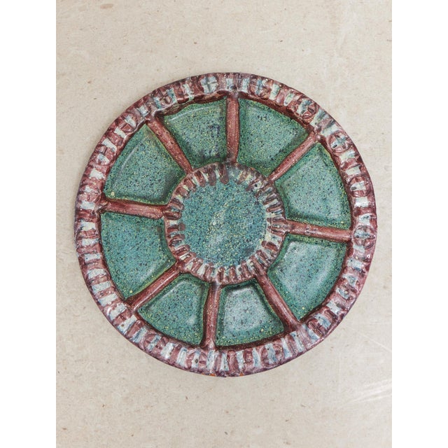 Spanish 1960s Alfaraz Hand Made Studio Pottery Plate For Sale - Image 11 of 16