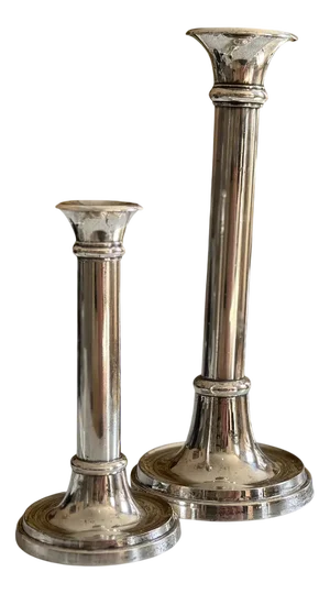 Luise Silver-Plated Candleholders by Lambert, 1967, Set of 2