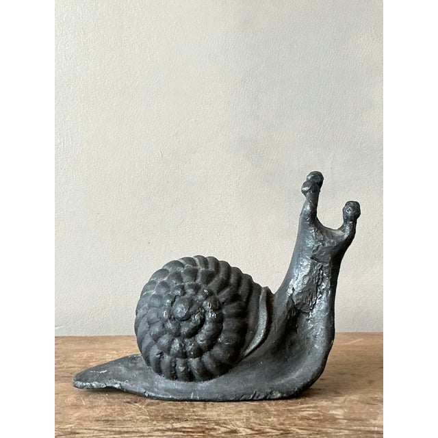 Vintage Boho Lead Snail For Sale - Image 4 of 10