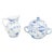 Late 20th Century Blue Fluted Half Lace Creamer and Sugar Bowl from Royal Copenhagen, Set of 2 For Sale - Image 5 of 5