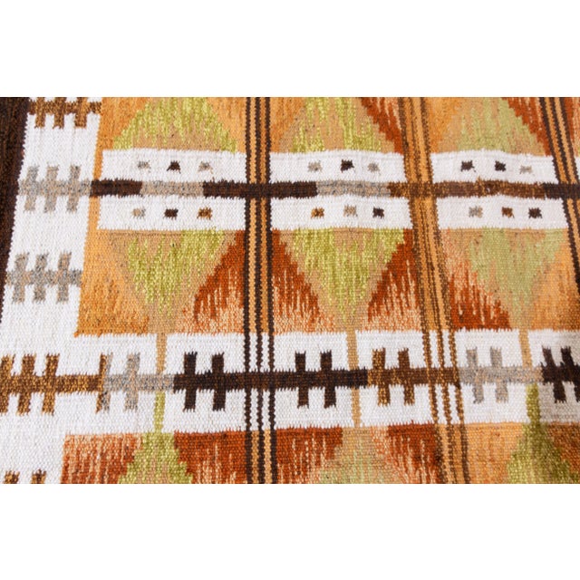 Orange 21st Century Modern Scandinavian-Style Rug For Sale - Image 8 of 11