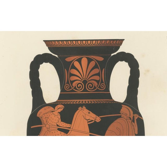 Albert Genick, Greek Amphora with Warrior & Horse, 1883, Lithograph For Sale - Image 6 of 9