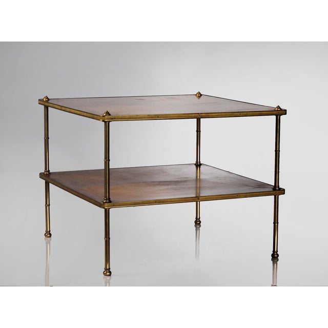 Beacon Hill Table Mahgany Veneer and Brass For Sale In Providence - Image 6 of 8