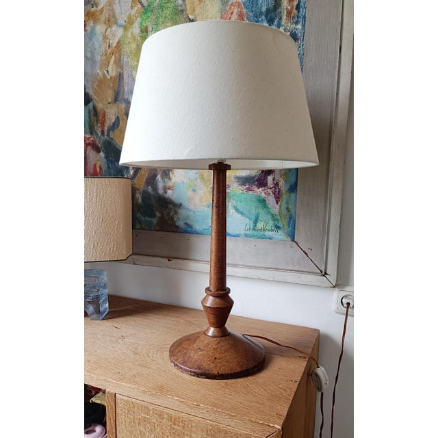 A rare and unique table lamp in the so called Czech Cubism style. It's stylish and constructive functionalism in...