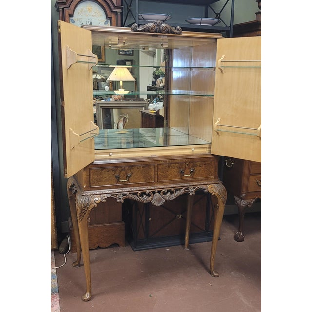 Antique Georgian English Burlwood Bar For Sale - Image 9 of 17