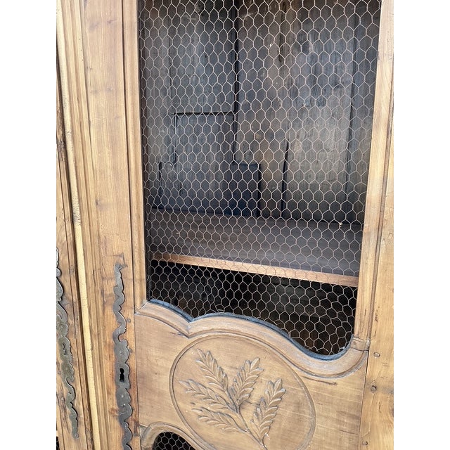 Vintage Gusto Distressed Wire Front Linen Press For Sale - Image 11 of 12