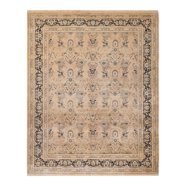 Mogul, One-of-a-Kind Hand-Knotted Area Rug in Beige, 8' 1" x 10' 3" For Sale