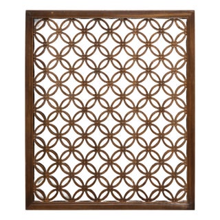 Mid 19th Century Chinese Coin Collector's Fretwork Panel Wall Mirror For Sale