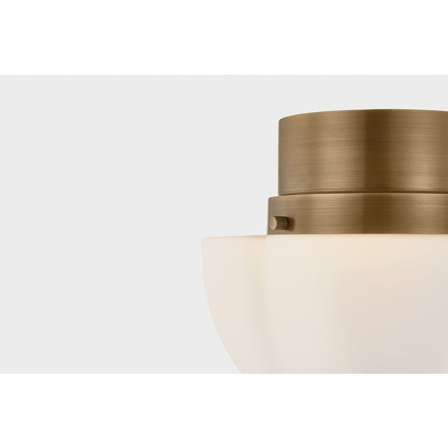 2020s Hudson Valley Lighting Seabrook 11.25 in. 1 Light Flush Mount in Historic Bronze Finish For Sale - Image 5 of 11
