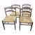 French Country Mid Century Dining Chairs With Rush Seats For Sale
