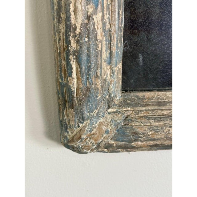 Mirror With Weathered Painted Frame, Early 20th Century For Sale - Image 9 of 10