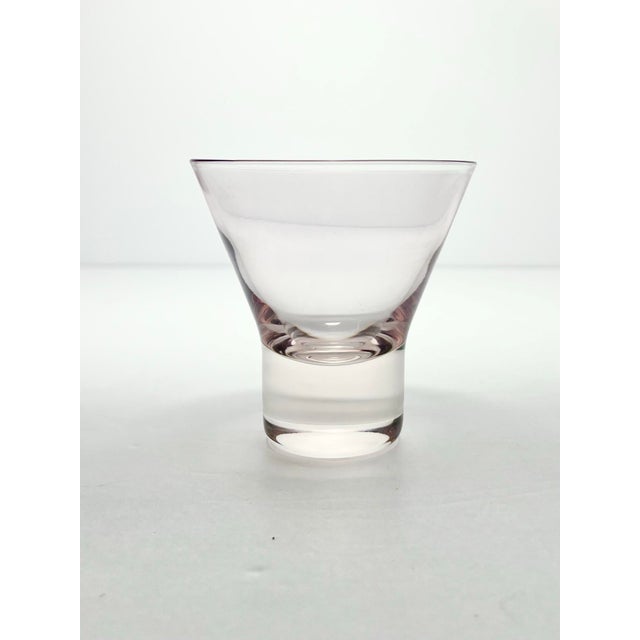 1960s Vintage Mid-Century Pink Stemless Martini Cocktail Glasses - Set of 5 For Sale - Image 4 of 5