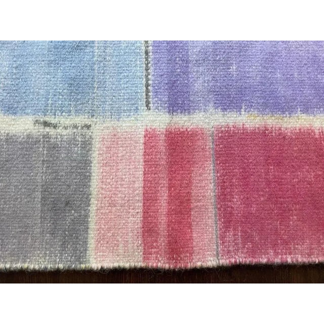 Vintage Gerald Johnson Color Block Rug For Sale - Image 4 of 6