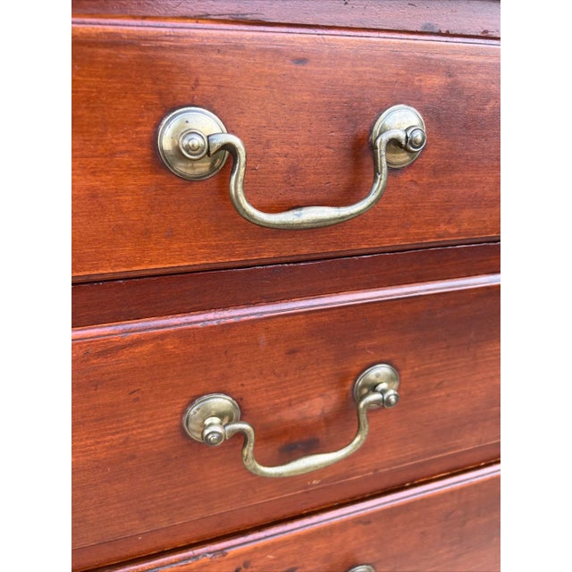 A Antique Eastern Connecticut Cherrywood Chippendale Chest of Drawers, 1770’s For Sale - Image 4 of 13