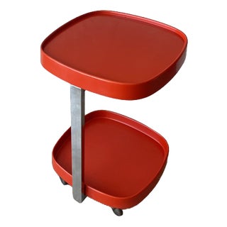 Side Table with Wheels, 1960s For Sale